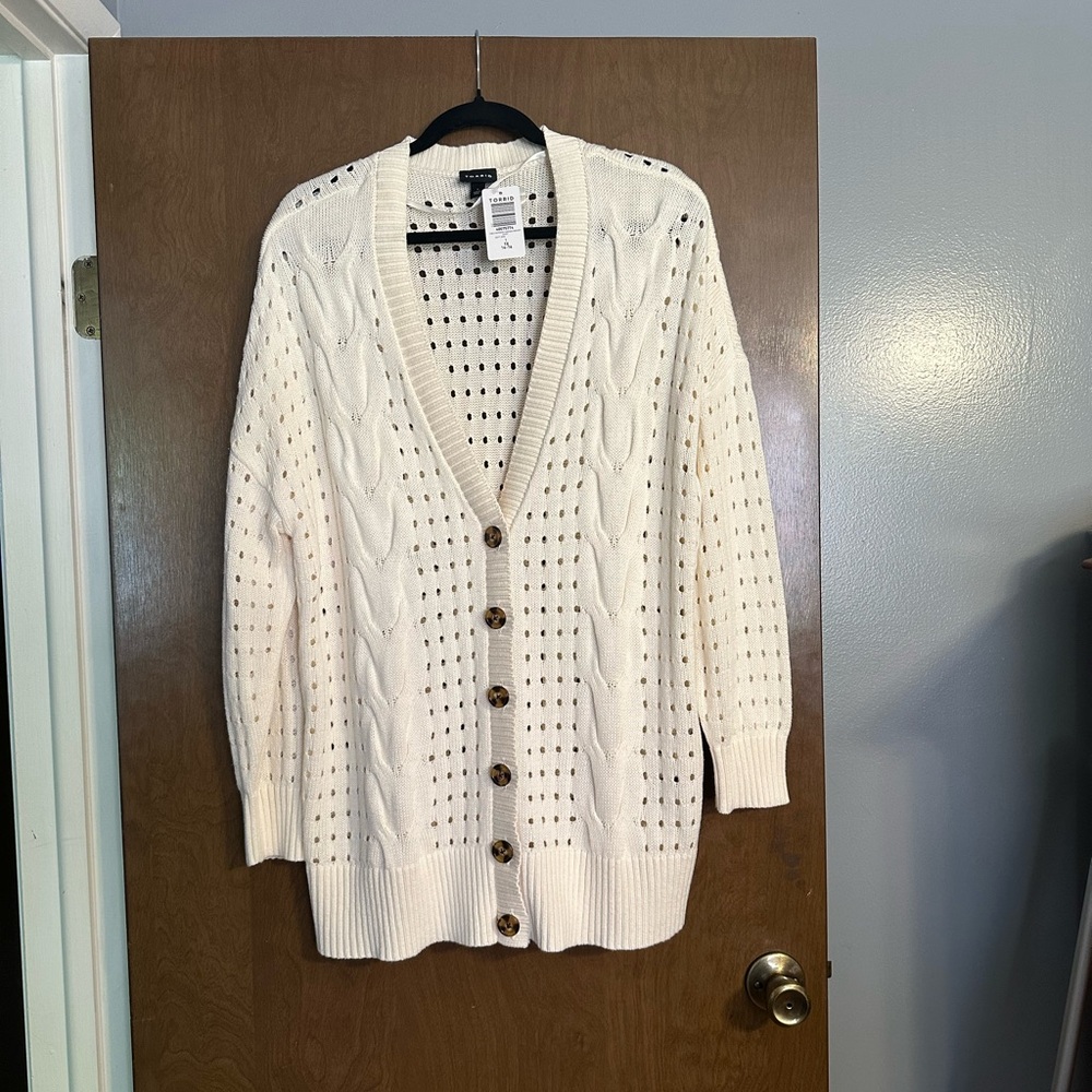 Torrid Cable Knit Cardigan Sweater